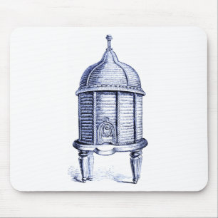 Vintage Bienenstock mit Blauschimmer Mousepad