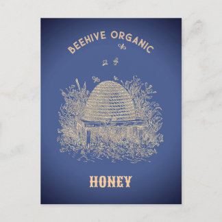 Vintage-Bienenstock  Postkarte
