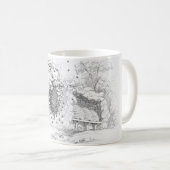 Vintage Bienenstöcke Kaffeetasse (VorderseiteRechts)