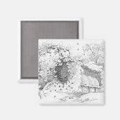 Vintage Bienenstöcke Magnet (Vorderseite/Rückseite)