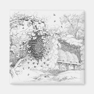 Vintage Bienenstöcke Magnet