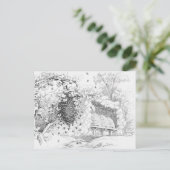 Vintage Bienenstöcke Postkarte (Stehend Vorderseite)