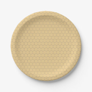 Vintage Bienenwabenduschenplatte Pappteller