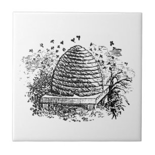 Vintage Bienenzucht Fliese