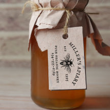 Vintage Bienenzucht Individuelle Name Honey Briefm