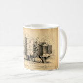 Vintage Bienenzucht Kaffeetasse (VorderseiteRechts)