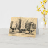 Vintage Bienenzucht Karte (Gelbe Blume)