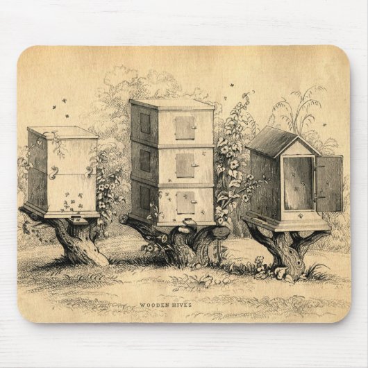 Vintage Bienenzucht Mousepad (Vorne)