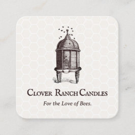 Vintage Bienenzucht Quadratische Visitenkarte