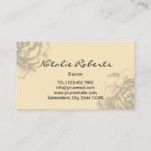 Vintage Bienenzucht und Blume Visitenkarte (Rückseite)