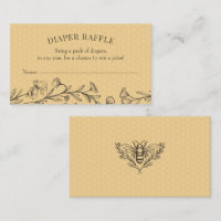 Vintage Bienenzucht-Wildblume Einsteckkarte