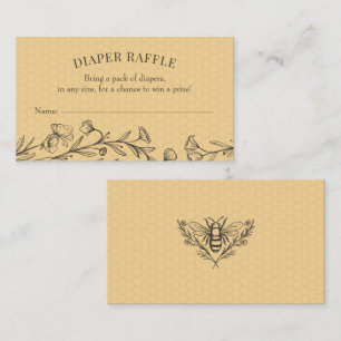 Vintage Bienenzucht-Wildblume Einsteckkarte Visitenkarte