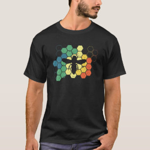 Vintage Bienenzüchter Apiarist Bee Lover Honeycomb T-Shirt