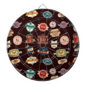 Vintage Bier-Etikettenkollektion Dartscheibe (vorne)