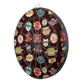 Vintage Bier-Etikettenkollektion Dartscheibe (Vorderseite rechts)