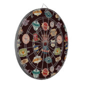 Vintage Bier-Etikettenkollektion Dartscheibe (Vorderseite Links)