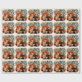 Vintage-Bier-Muse Geschenkpapier (Flach)