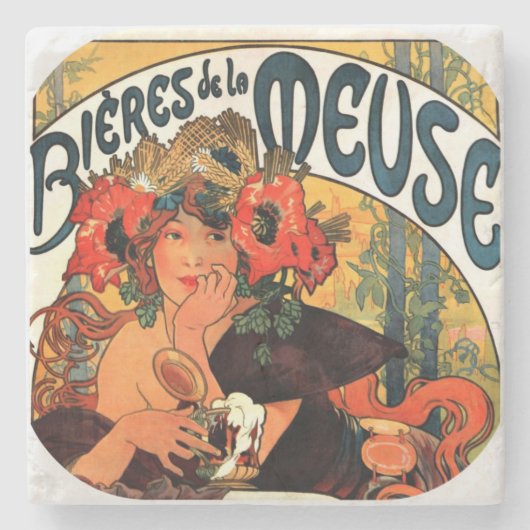 Vintage-Bier-Muse Steinuntersetzer (Vorderseite)