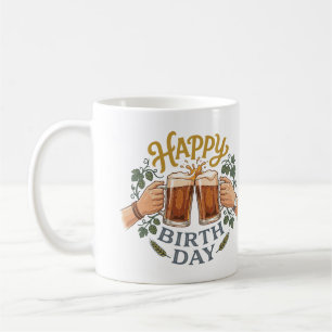 Vintage-Bier Prost zum Geburtstag Kunst Kaffeetasse