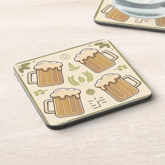 Vintage Bierästhetik Getränkeuntersetzer (Linke Seite)