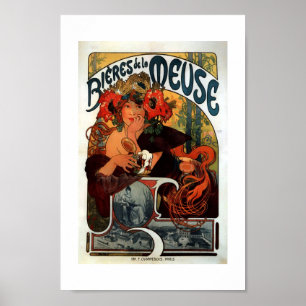 Vintage Biere de la Meuse Paris Frankreich Poster
