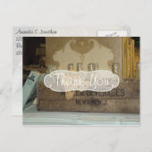 Vintage Bierflaschen Stillleben Danke Postkarte (Vorne/Hinten)