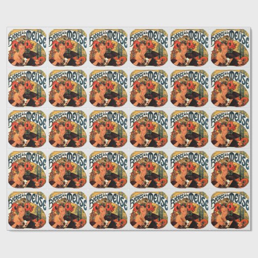 Vintage Biermuse Geschenkpapier (Flach)