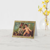 Vintage Bierpostkarte Karte (Gelbe Blume)