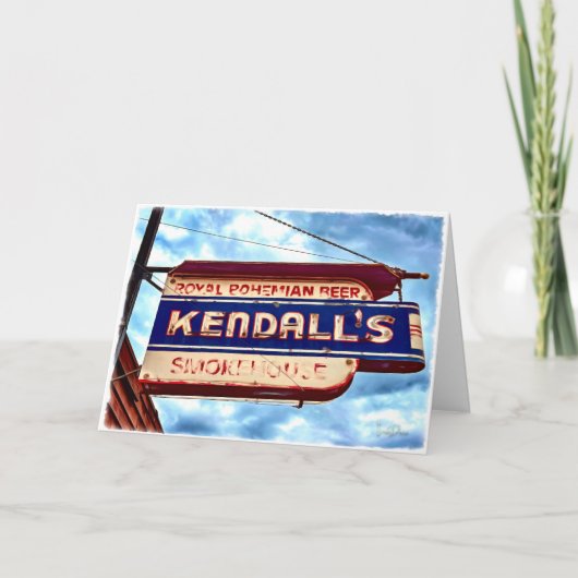 Vintage Biersignatur Dankeskarte (Vorderseite)