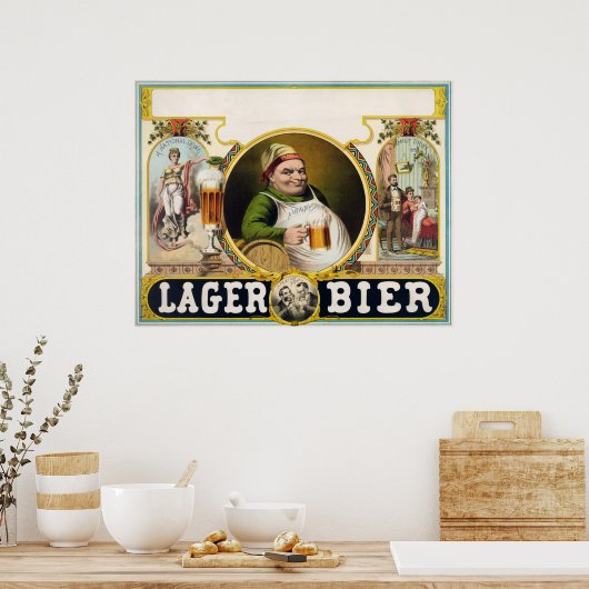 Vintage Bierwerbung Poster (Küche)