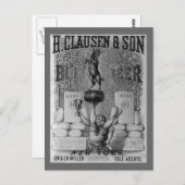 Vintage Bierwerbung Postkarte (Vorne/Hinten)