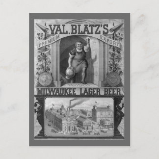 Vintage Bierwerbung Postkarte