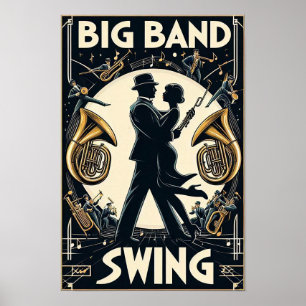 Vintage Big Band Swing Tanzposter Poster