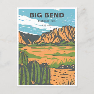 Vintage Big Bend Nationalpark Texas Chihuahuan Postkarte