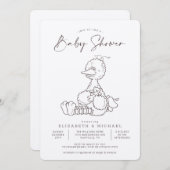 Vintage Big Bird Baby Dusche Einladung (Vorne/Hinten)