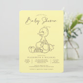 Vintage Big Bird Baby Shower Invitation Einladung (Stehend Vorderseite)