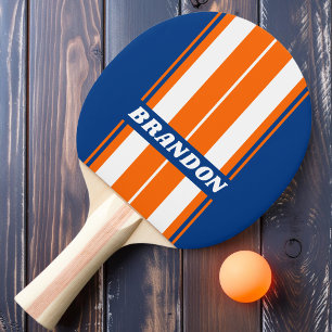 Vintage Big City Board Streifen mit Namen Tischtennis Schläger
