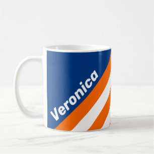 Vintage Big City Streifen mit Namen Kaffeetasse