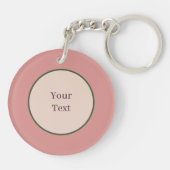 Vintage Big Pink Flowers Schlüsselanhänger (Rückseite)