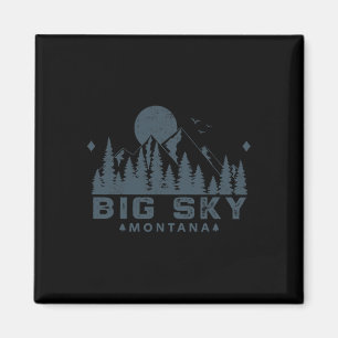 Vintage Big Sky Montana Mt Ski Berg Outdoor Va Magnet