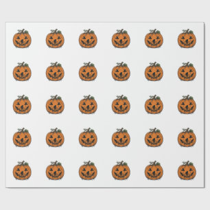 Vintage-Bigfoot-Kürbis-Halloween-Vektordesign_1 Geschenkpapier