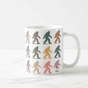 Vintage-Bigfoot-Trinkware Retro-Sasquatch-Kunst-Ge Kaffeetasse