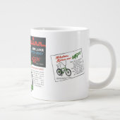 Vintage Bike Ad Jumbo-Tasse (Rechts)
