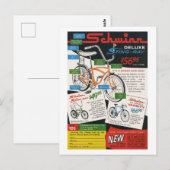 Vintage Bike Ad Postkarte (Vorne/Hinten)