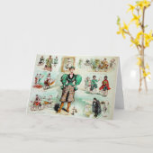 Vintage Bike note cards Karte (Gelbe Blume)