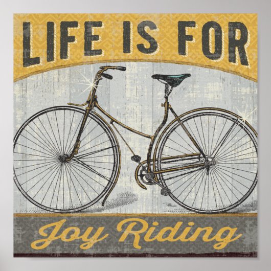 Vintage Bike With Quote Poster (Vorne)