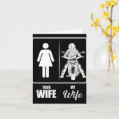 Vintage Biker Ehefrau Valentine - Uni Erwachsene, Karte (Gelbe Blume)