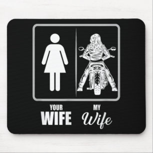Vintage Biker Ehefrau Valentine - Uni Erwachsene,  Mousepad