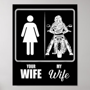 Vintage Biker Ehefrau Valentine - Uni Erwachsene, Poster