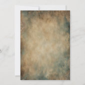 Vintage Biker Wedding Motorcycle Blue Einladung (Rückseite)